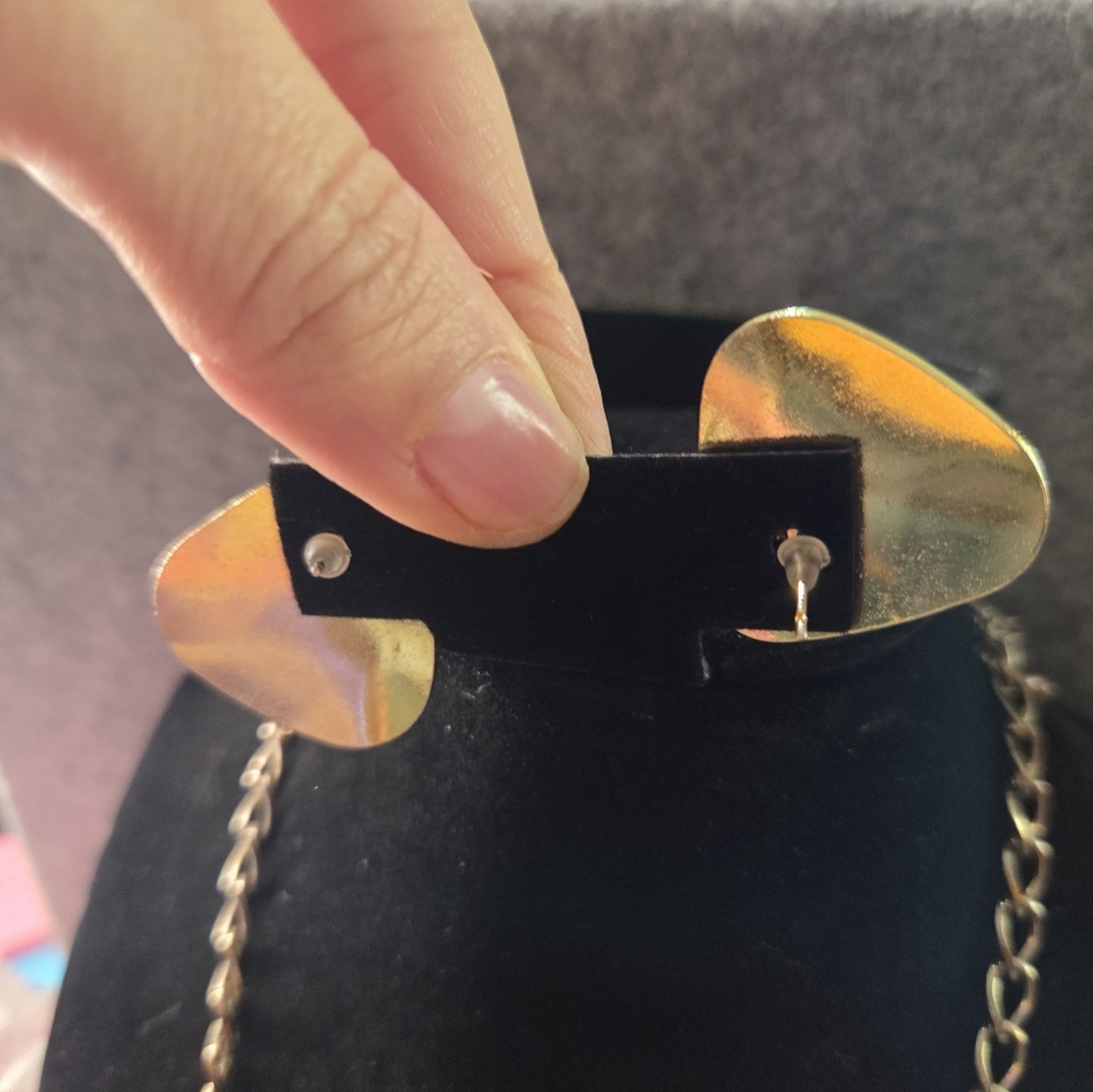 Blue and Yellow Necklace and Earring Set - Picture 4 of 5